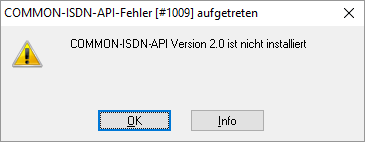 Fehler: COMMON-ISDN_API nicht installiert